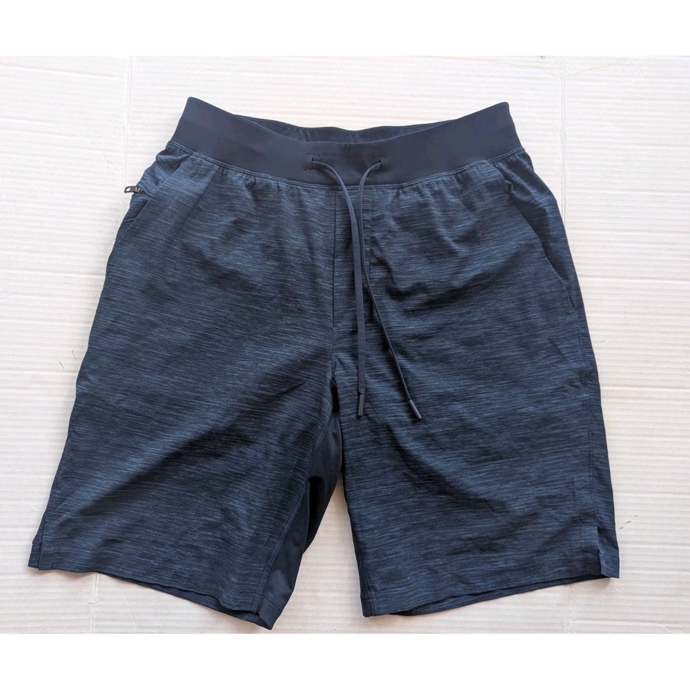 Lululemon T H E Shorts Mens Sz M Blue Lined Athletic Gym Running Casual 9.5"